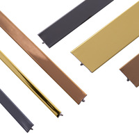 Bande de finition en acier inoxydable 304 en forme de T, 1 mm, pour la protection des murs du salon et le nivellement des carreaux en céramique