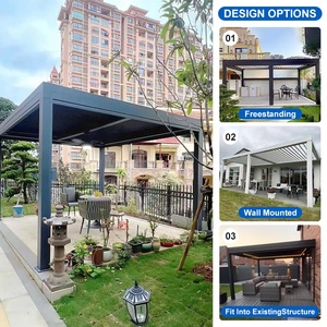 Pergola à lames orientables en aluminium SUNTO, personnalisée, pour extérieur, imperméable, ignifuge, écologique, au design naturel, auvent pour terrasse, balcon, auvent <span class=keywords><strong>de</strong></span> patio - Product Image 2