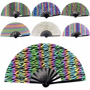 Abanicos Plegables de Bambú Personalizados con Logotipo Impreso Kpop, para Regalo, Negocios, Bodas, OEM, Arte - Product Image 3