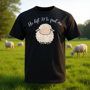 Él se quedó con los 99 para encontrarme, camiseta de oveja cristiana - Product Image 3