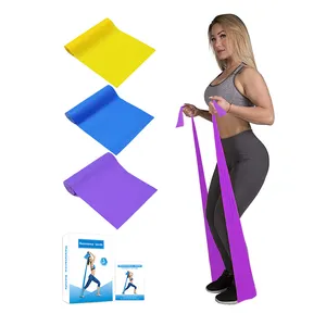 Conjunto de faixas elásticas para ioga TPE por atacado, faixas de força para exercícios, faixas de resistência para musculação fitness