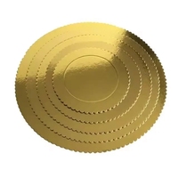 Compressed Paperboard Plain Cut Custom Design Food Grade Round Circle Base Sturdy Cake Tray Gold Cake Board
