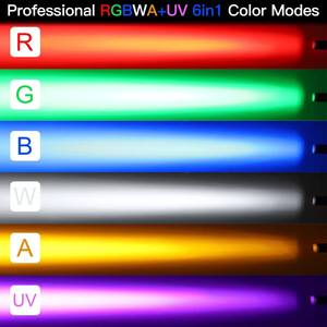 إضاءة مسرح LED من AMG ART للحفلات والأعراس، 6*18 واط، RGBWAUV 6 في 1، تحكم لاسلكي عبر تطبيق الهاتف، تعمل بالبطارية، قابلة للتعتيم، 2800-5600 كلفن - Product Image 3