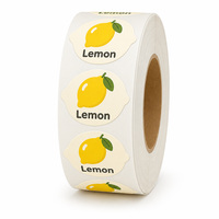 Op maat gemaakte fruitverpakkingslabels rol waterdicht sterke kleefkracht kiss-cut vinyl rond zelfklevend voor appelproducten stickers