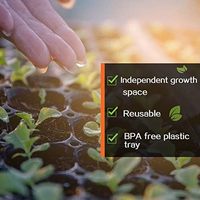 Lot de 10 plateaux de semis épaissis à 72 cellules-Plateaux de germination de jardinage en plastique sans BPA