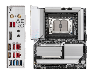 TRX50 AERO D Workstation <b>Motherboard</b> sTR5 Socket Support Threadripper PRO 7995WX Processor 4 DDR5 Slots Multi GPU AI - Product Image 2