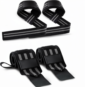 Sangles de musculation en coton en forme de 8 pour la force athlétique et le bodybuilding, antidérapantes - Product Image 1