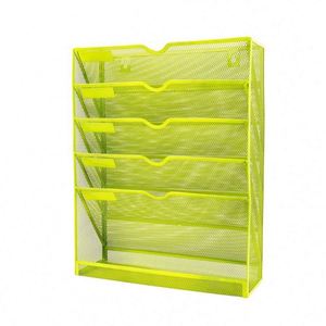 Organisateur de bureau ou de maison Sam en maille violette à 6 niveaux, porte-documents de bureau, trieur de courrier et de documents - Product Image 3