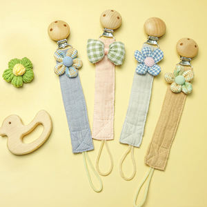 Lindo estilo <span class=keywords><strong>infantil</strong></span> forma Animal algodón <span class=keywords><strong>moda</strong></span> hermosa impresión chupete titular chupete Clip para bebé uso diario - Product Image 5