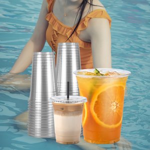 Gobelets en plastique PET haute transparence avec couvercles, gobelets Boba personnalisés pour les franchisees de salons de thé à bulles - Product Image 1