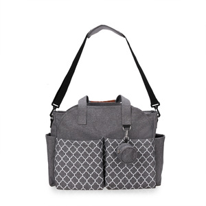 Bolsa de pañales geométrica con bolsa para chupete, bolsa de almacenamiento de poliéster para mamá, para viajes y uso al aire libre - Product Image 4