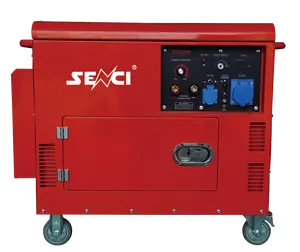 SENCI Generator Las Diesel SCD200B, Generator Listrik Portabel Tenaga Besar Tugas Berat