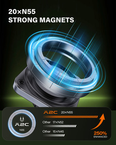 Custom Logo 360 Degree Rotate Abs Magnetic Golf Cart Phone <strong>Holder</strong> Flexible Mini Mobile Gym Dual Magnetic Phone <strong>Holder</strong> for Gym - Product Image 4