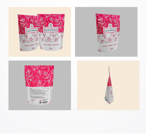 Sacs d'emballage, sachets alimentaires, sachets en PE transparents, givrés, étanches, avec fermeture éclair, personnalisés, en mylar, pour épices, henné - Product Image 6