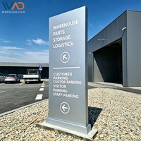 Pylônes signalétiques personnalisés en usine, signalétique directionnelle, pylônes publicitaires, signalisation extérieure pour centres commerciaux, parkings, routes, autoroutes, gares