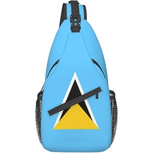 Bolso cruzado con bandera de Santa Lucía, mochila de gran capacidad, mochila de viaje para senderismo, bolso bandolera para hombres y mujeres, regalo personalizado - Product Image 6