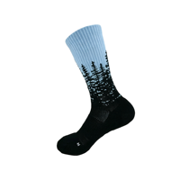 Chaussettes de sport en maille respirante, absorbant l'humidité, avec soutien de la voûte plantaire, en polyester tricoté, à blocs de couleur et amortissantes