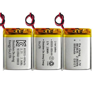 แบตเตอรี่ Li-Po แบบกำหนดเอง 602040 103450 401010 523450 500mAh 300mAh 50mAh 150mAh 3.7V 2 ช่องจ่ายไฟ สำหรับอุปกรณ์อิเล็กทรอนิกส์สำหรับผู้บริโภค - Product Image 5