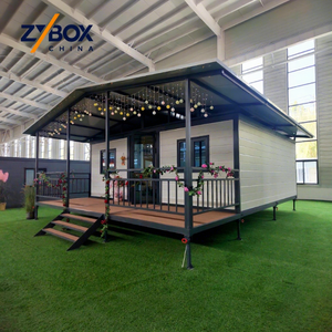Villa Modular Prefabricada de Lujo Premium, Casa Contenedor Expandible de 20 pies con Terraza Frontal y Escalones para el Mercado de EE. UU. y Australia - Product Image 1