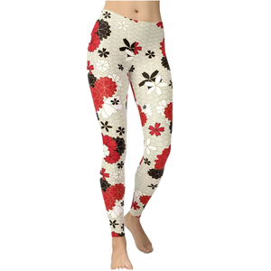 <b>Hot</b> New High Waist Spandex/Polyester Yoga <b>Leggings</b> for Women Seamless Casual Sublimation Printed Rushed Butt Lifting Gym Sport - Product Image 1