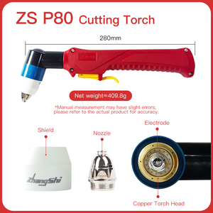 Testa di Taglio Originale Marca Zhangshi ZSP-90 per Tagliatrice al Plasma Manuale P80 con Impugnatura Rossa - Product Image 4