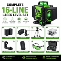 Niveau laser électronique professionnel 360° autonivelant vert 4D 16 lignes