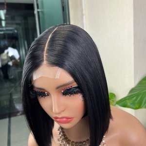 Wholesale 100% Human Hair 2x6 Kimky Closure Color <b>Bob</b> <b>Wig</b> Vietnam Hair - Product Image 3