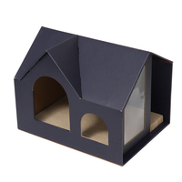 Villa de luxe Chat Maison Papier ondulé Matériel Chat Scratcher Carton