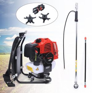 Débroussailleuse à dos thermique 3-en-1 43 cm³ 2 temps pour jardin, coupe-herbe, tondeuse à gazon, récolte de buissons et nettoyage des mauvaises herbes - Product Image 1