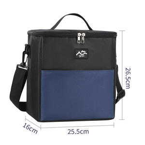 Sac à lunch isolé de grande capacité Nouveau style imprimé Sac de pique-nique frais Simple couleur unie pour le bureau en plein air - Product Image 4