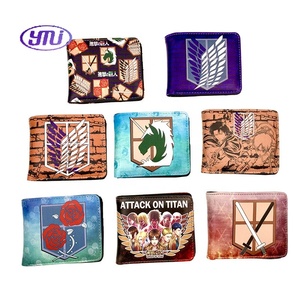 Cartera corta Attack on Titan Levi Wings Freedom PU cuero monedero Anime billetera regalo - Product Image 3
