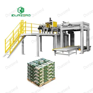 Factory Price Automatic Bag Palletizer Iron Pallet Bag Stacking High Level Infeed Palletizer