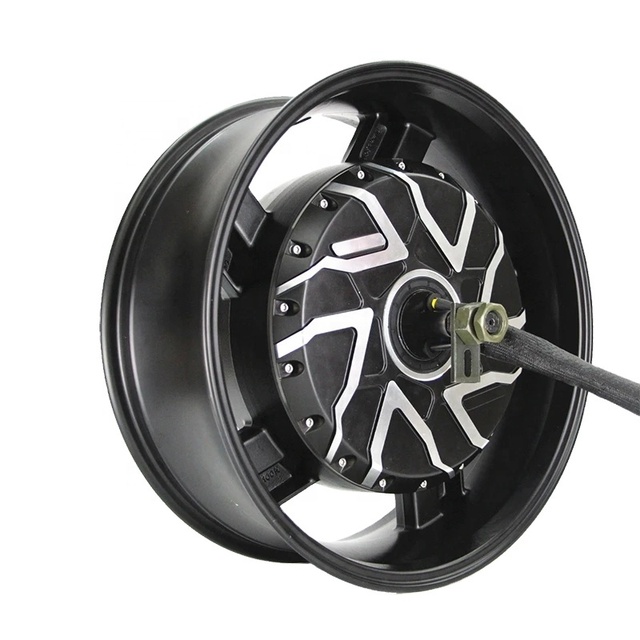 QS Motor 17x6.0inch 12000W 273 V4 MAX 157KPH 96v Wheel Motor BLDC Dual Shaft Hub Motor E-Motorcycle Permanent Magnet Brushless