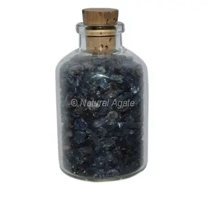 Iolite Meditation Small Bottle with Chips | Online Gemstones with Bottle