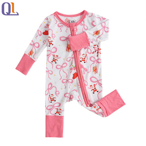 Combinaison longue en fibre de bambou <span class=keywords><strong>pour</strong></span> bébé, vêtements de nuit <span class=keywords><strong>pour</strong></span> bébé, cadeau de Noël <span class=keywords><strong>pour</strong></span> nouveau-né - Product Image 2