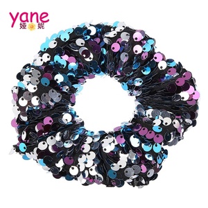 Ikat kepala rambut wanita, dua warna terbalik payet berkilau - Product Image 6