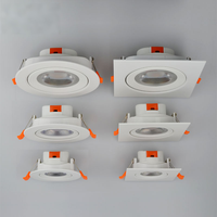 Spot LED carré encastré pour bureau à domicile, mini downlight fin, 3W-12W, aluminium moderne, 80 CRI, durée de vie 50000h, MR16