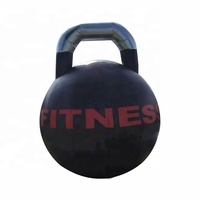 Statue de haltère gonflable surdimensionnée, modèle de barre de musculation gonflable résistant au vent pour la promotion de marques de fitness en extérieur et la décoration de fêtes