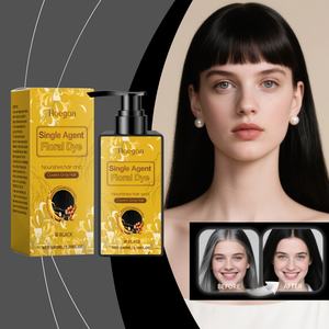 Tinte Permanente para el Cabello Negro Hoegoa en Crema con Extractos de Rosa, Canela y Sándalo para Cubrir las Canas, Tratamiento Nutritivo para el Cabello en Casa - Product Image 3