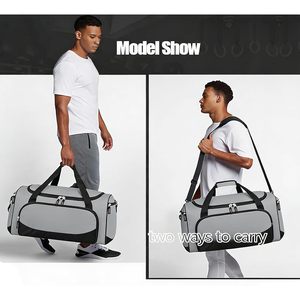 Bolsa Deportiva Resistente Uarition de 50L, Bolsa Grande para Gimnasio, Viajes y Deportes para Hombre, Color Gris - Product Image 2