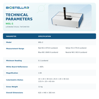 Tintomètre BIOSTELLAR WSL-2 R0.1-R79.9 – Instrument de mesure visuelle de la couleur – Direct Usine – Pour huiles végétales et de soja