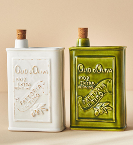 Contenant à huile coloré élégant, texte gravé personnalisé, cruche à huile en céramique avec bouchon, créant une belle pièce d'exposition pour la cuisine - Product Image 5