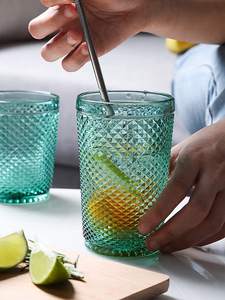 Set di <span class=keywords><strong>Bicchieri</strong></span> in Vetro Colorato per <span class=keywords><strong>Acqua</strong></span>, Produzione e Vendita all'Ingrosso - Product Image 5