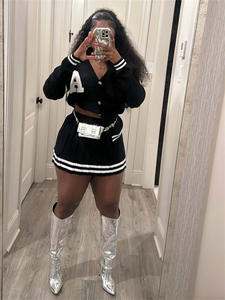 Kış güz kadın kıyafetleri örgü kazak ceket ve pilili etek 2 parça setleri kızlar Y2k iki parçalı Set Vintage kadın giyim 2025 - Product Image 2