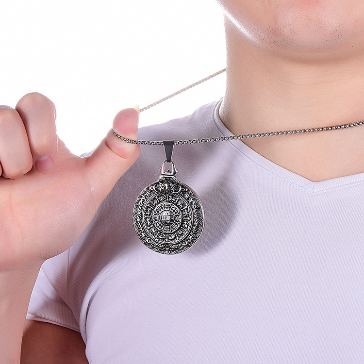Talisman Magic Square of Venus: Collana Amuleto in Acciaio Inossidabile