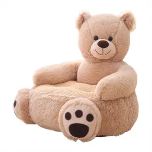 Cartoon 50cm Soft Cushion Pillow Round Plush Giant Duck Unicorn Teddy Bear Panda Safety Plush Animal Sitting Sofa Seat Chair
