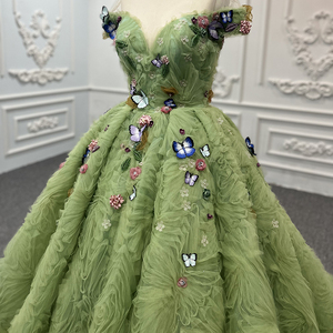 9822 2022 Latest Design Lace Green With Bow Retro Elegant Prom Evening Dress - Product Image 4