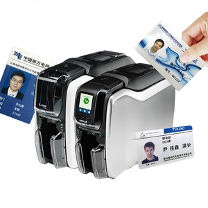 Imprimante de cartes d'identité PVC recto verso <span class=keywords><strong>Zebra</strong></span> ZC300/100 originale, appareil intelligent RFID NFC pour le bureau, les entreprises, les cartes de membre des employés - Product Image 1