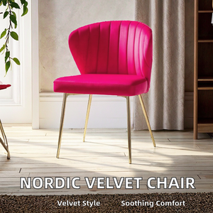 Wholesale Modern Luxury Nordic Metal Design Velvet Leisure <b>Chair</b> with Metal Legs for Apartment and Hotel Living Room Use - Product Image 2