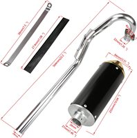 HIAORS Offres Spéciales Kit de silencieux d'échappement pour Honda CRF50 XR50 chinois 70cc 110cc 125cc SSR Taotao DB14 x-pro Coolster
